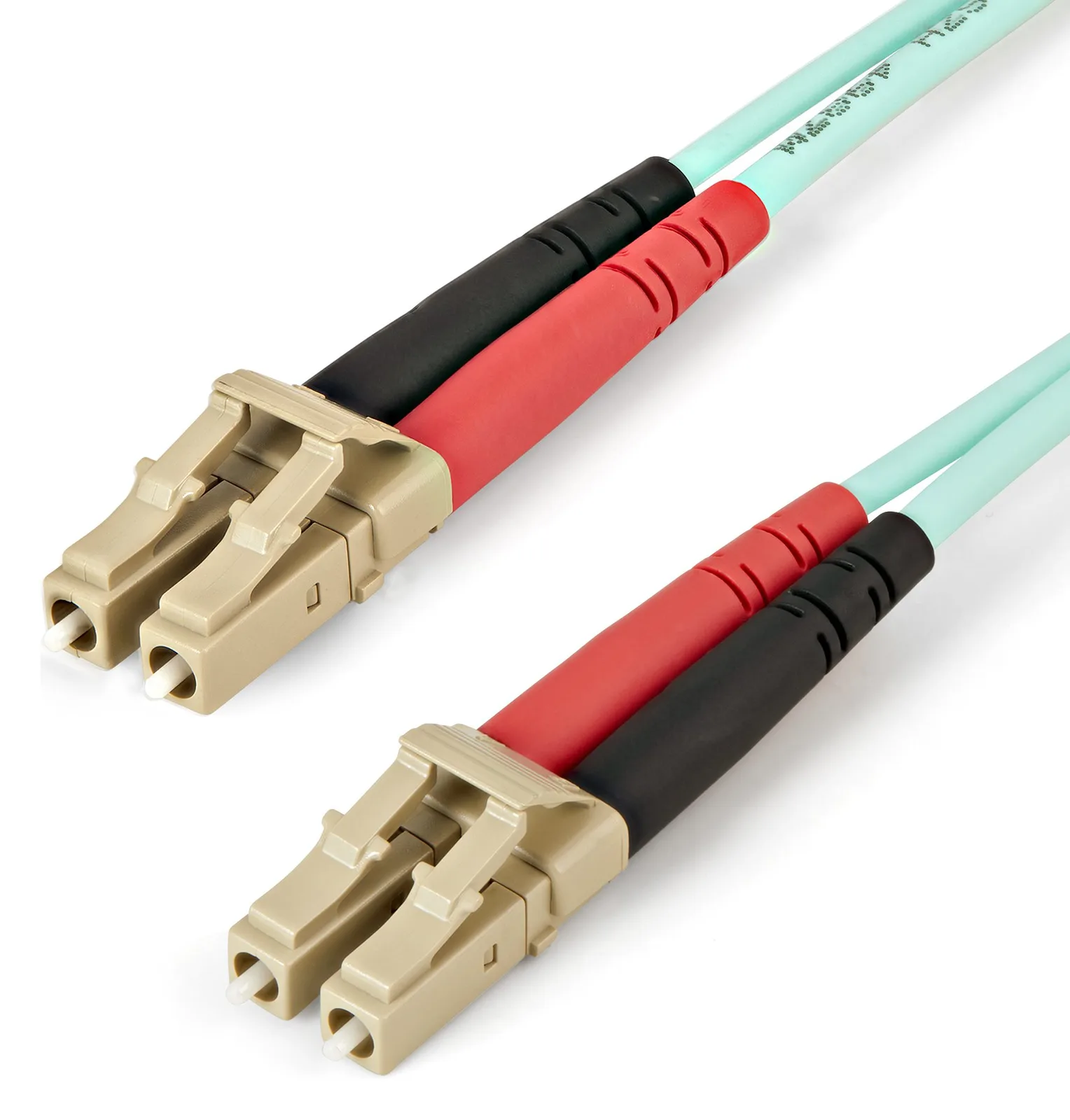 StarTech.com Aqua OM4 Duplex Multimode Fiber - 1m / 3 ft - 100 Gb - 50/125 - OM4 Fiber - LC to LC Fiber Patch Cable, Ansicht 2