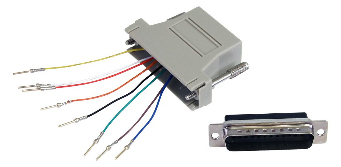 StarTech.com DB25 auf RJ45 modularer Adapter - Stecker/Buchse - Seriell Adapter - DB25 (St)