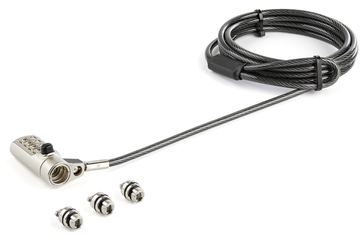 StarTech.com Laptopschloss mit 2m Kabel (Für K-Slot, Nano, Wedge Slot, Stahlkabel, 4-stelliges Kombinationsschloss von LumaTech