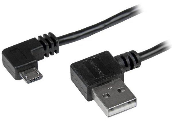 StarTech.com Micro USB Kabel mit rechts gewinkelten Anschlüssen - Stecker/Stecker - 1m - USB A zu Micro B Anschluss von LumaTech