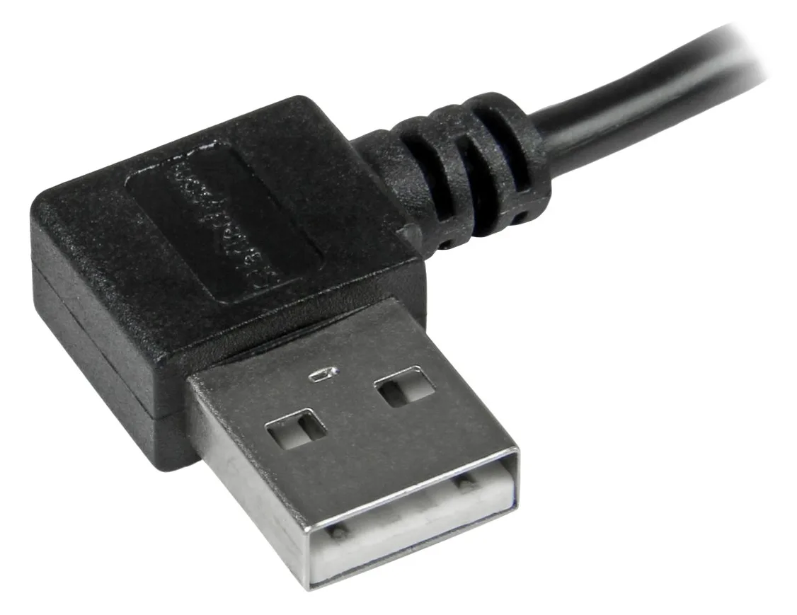 StarTech.com Micro USB Kabel mit rechts gewinkelten Anschlüssen - Stecker/Stecker - 1m - USB A zu Micro B Anschluss, Ansicht 3