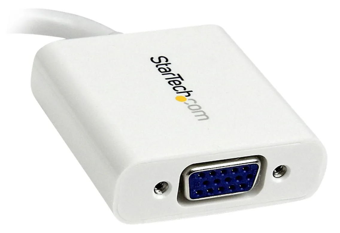 StarTech.com Mini DisplayPort to VGA Adapter - White - 1080p - Thunderbolt to VGA Monitor Adapter, Ansicht 2