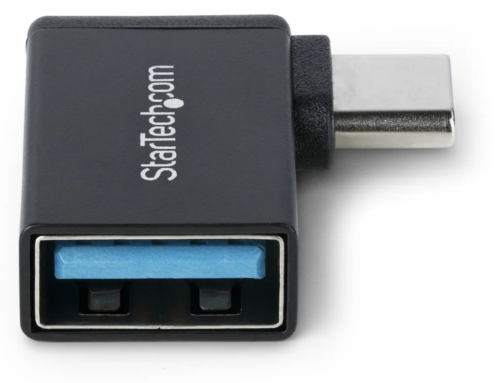 StarTech.com Right Angled USB-C to USB-A Adapter, USB 5Gbps, Compact USB-C Male to USB-A Female Adapter, Metal Housing, Ansicht 3