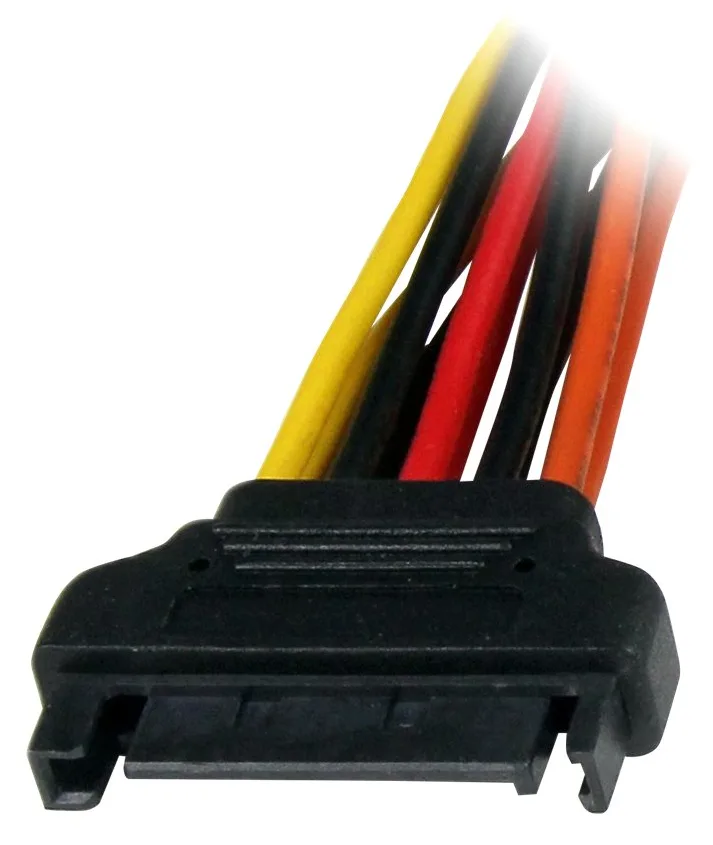 StarTech.com SATA Y-Strom-Adapterkabel mit Verriegelungs Clip 15cm - S-ATA Y Splitter Stromkabel St/Bu - Serial ATA, Ansicht 5