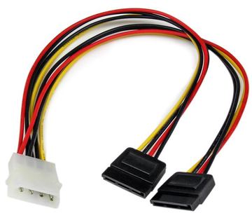 StarTech.com SATA Y-Stromkabel - Splitter Power Y-Kabel mit 2 x SATA intern 1 x Molex (Stecker) von LumaTech