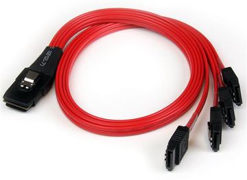 StarTech.com SFF-8087 auf 4x SATA Kabel 50 cm - Internes Mini SAS auf Serial-ATA Reverse Multilane Kabel von LumaTech