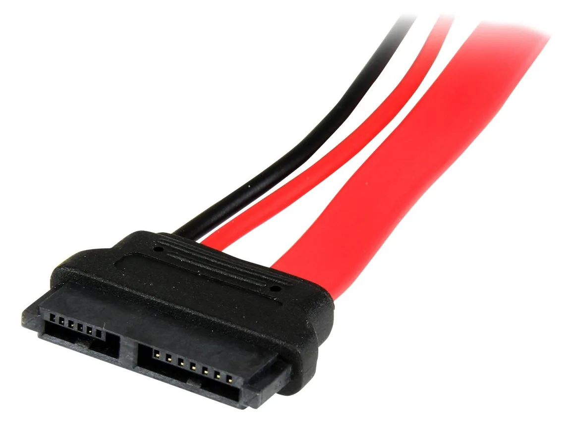 StarTech.com Slimline SATA auf SATA Adapter mit Strom Buchse/Stecker 15cm - SATA-Adapter - Serial ATA 150/300/600, Ansicht 2