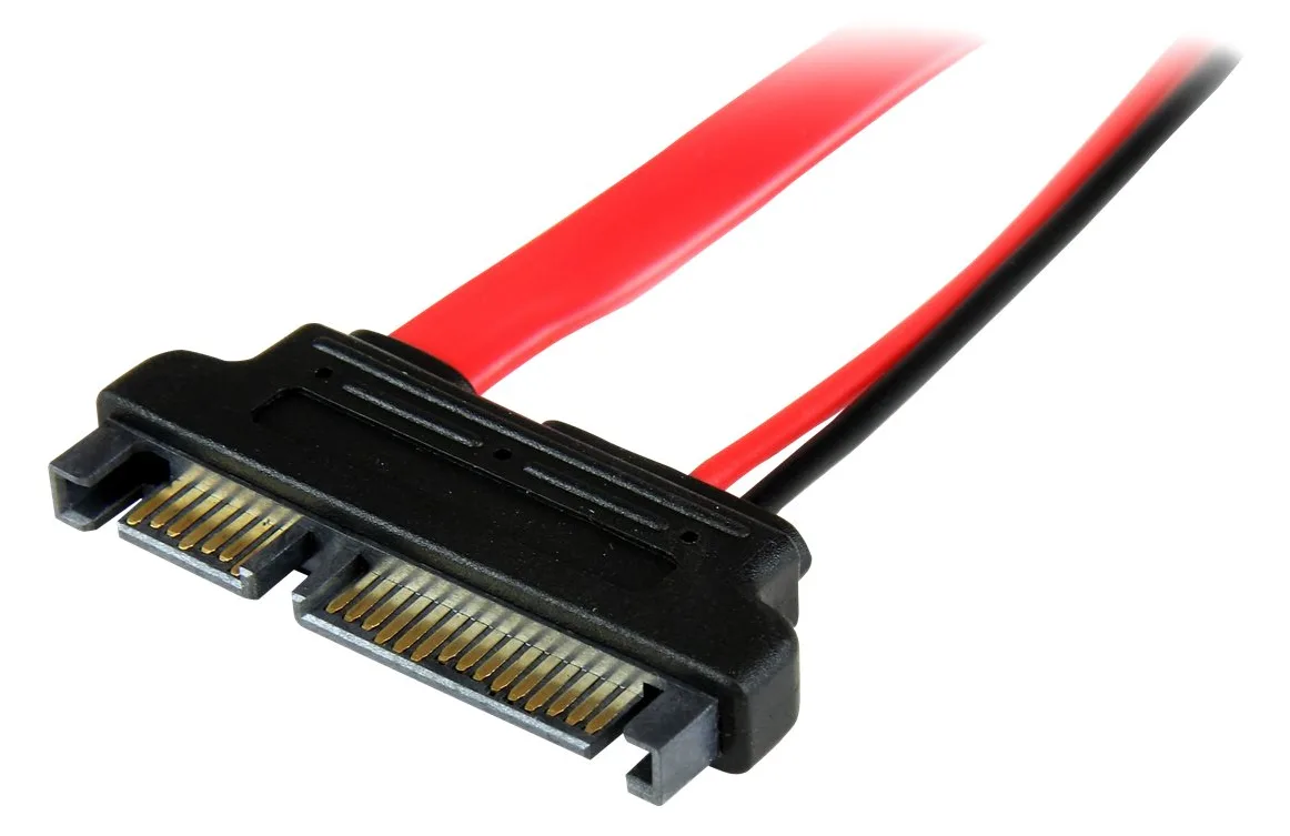 StarTech.com Slimline SATA auf SATA Adapter mit Strom Buchse/Stecker 15cm - SATA-Adapter - Serial ATA 150/300/600, Ansicht 3