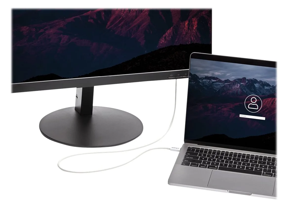 StarTech.com Thunderbolt 3 Kabel - 20Gbit/s - 2m - Weiß - 4K 60Hz - Passiv - Thunderbolt Kabel - USB Typ C Lader, Ansicht 4