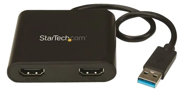 StarTech.com USB 3.0 to Dual HDMI Adapter - 4K 30Hz - External Video & Graphics Card - Dual Monitor Display Adapter, Ansicht 2