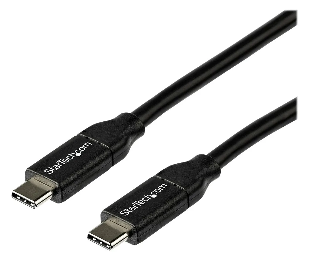 StarTech.com USB-C auf USB-C Kabel mit 5A Power Delivery - St/St - 2m - USB 2.0 - USB-IF zertifiziert - Schwarz, Ansicht 3