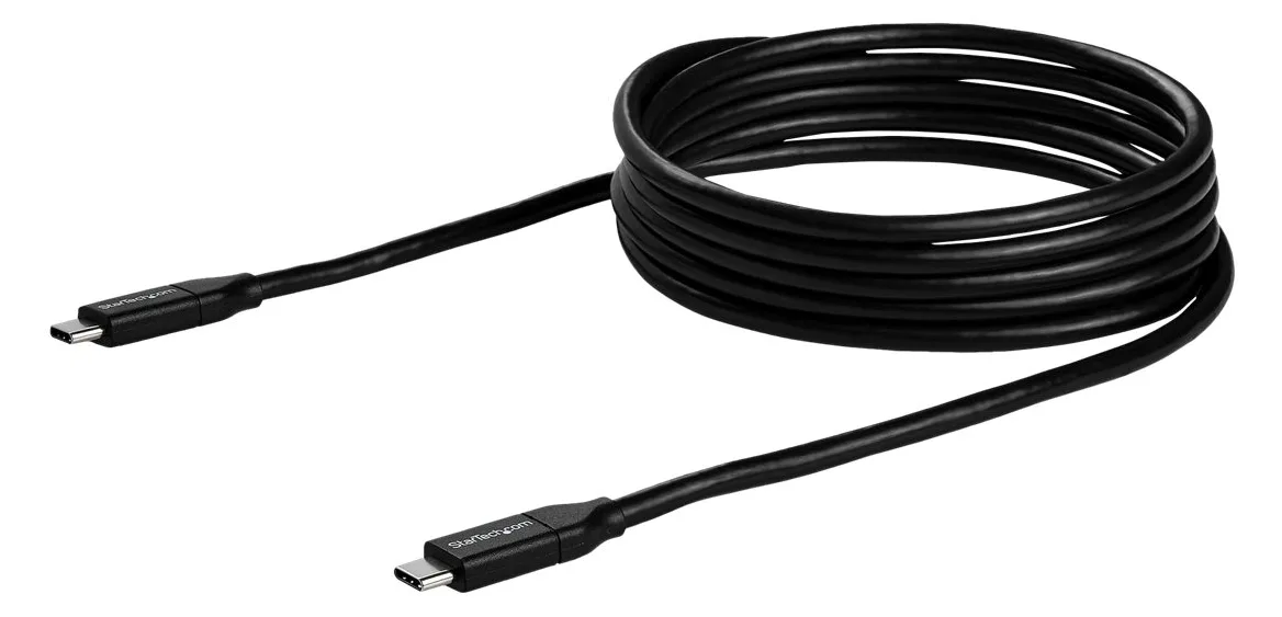 StarTech.com USB-C auf USB-C Kabel mit 5A Power Delivery - St/St - 2m - USB 2.0 - USB-IF zertifiziert - Schwarz, Ansicht 4