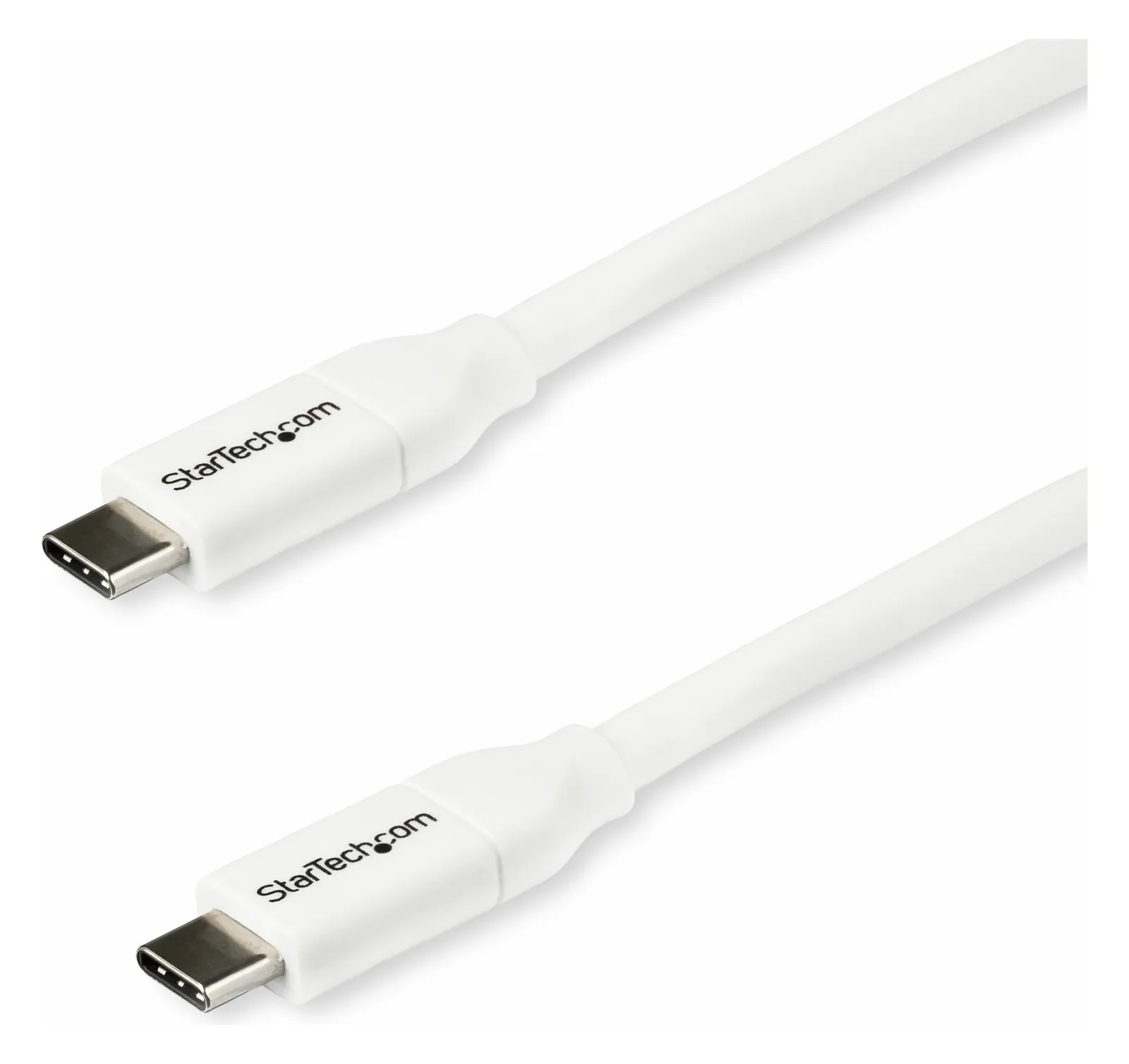 StarTech.com USB-C auf USB-C Kabel mit 5A Power Delivery - St/St - 2m - USB 2.0 - USB-IF zertifiziert - Weiß, Ansicht 3