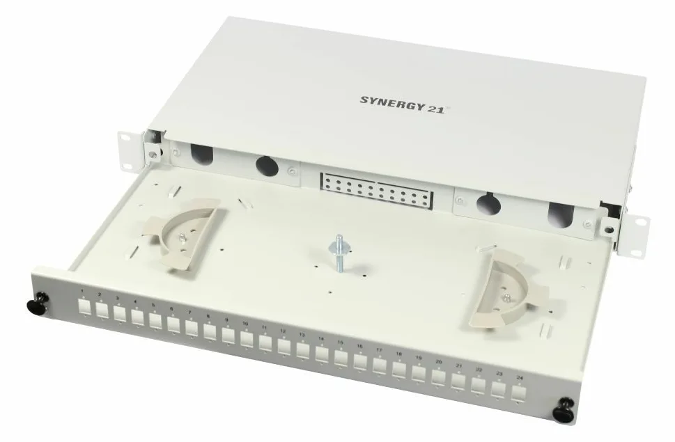 Synergy 21 LWL-Patchpanel für 24xLC/LSH E2000 -Duplex-Buchsen 19/1HE ohne Kupplungen - 0,48 m, Ansicht 3