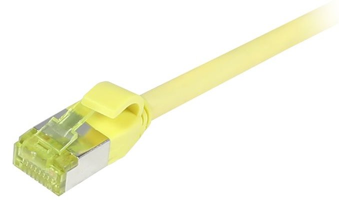 Synergy 21 Patchkabel RJ45 CAT6A 500Mhz gelb S/FTP slimline rund d - Kabel - Digital/Daten
