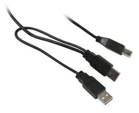 Synergy 21 S215325 - 1 m - USB B - 2 x USB A - USB 2.0 - Männlich/Männlich - Schwarz von LumaTech