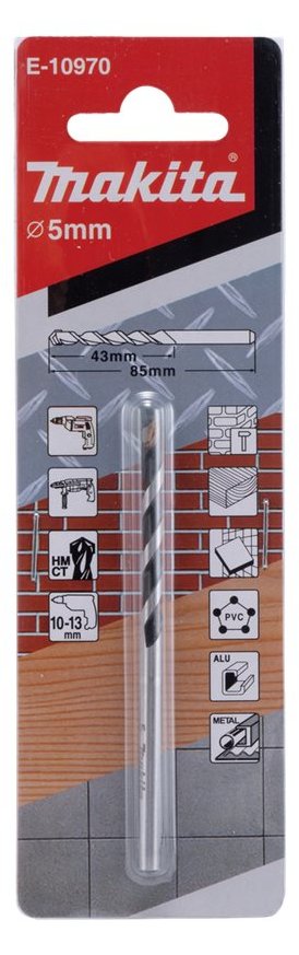 Makita Bohrer - 5 mm - zylindrisch - Länge: