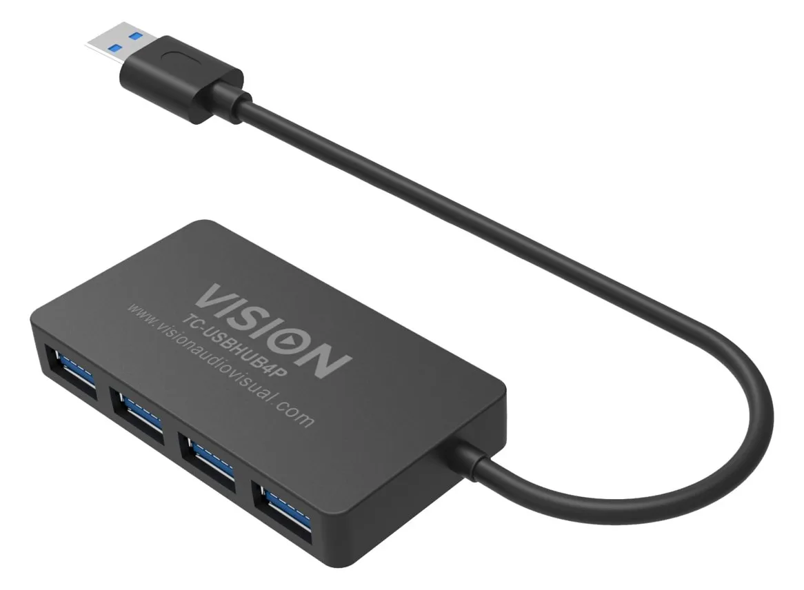 TECH DATA Vision - Hub - 4 x SuperSpeed USB 3.0 - Desktop, Ansicht 2