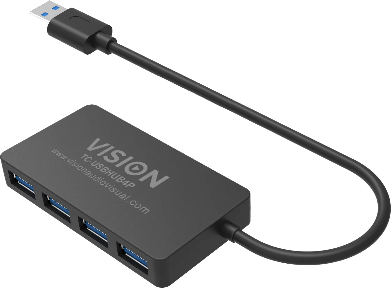 TECH DATA Vision - Hub - 4 x SuperSpeed USB 3.0 - Desktop, Ansicht 3