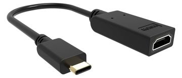 TECH DATA VISION - Videoadapter - 24 pin USB-C männlich zu HDMI weiblich - Schwarz - unterstützt 4K 60 Hz (3840 x 2160) von LumaTech