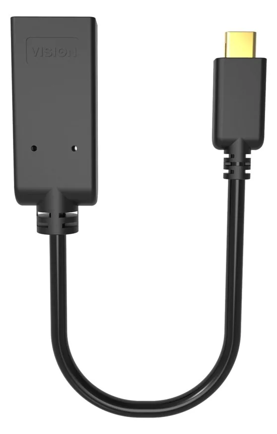 TECH DATA VISION - Videoadapter - 24 pin USB-C männlich zu HDMI weiblich - Schwarz - unterstützt 4K 60 Hz (3840 x 2160), Ansicht 3