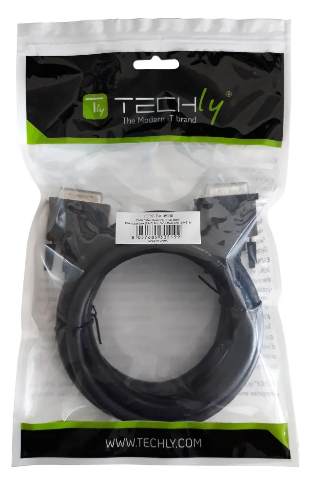 Techly DVI-Kabel - Dual Link - DVI-I (M) zu DVI-I (M), Ansicht 3