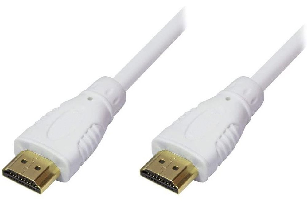 Techly High Speed HDMI Kabel mit Ethernet, weiß, 2m