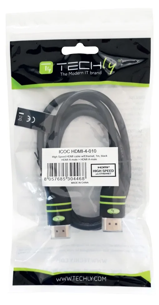 Techly HighSpeed - HDMI-Kabel mit Ethernet - HDMI männlich zu HDMI männlich, Ansicht 3