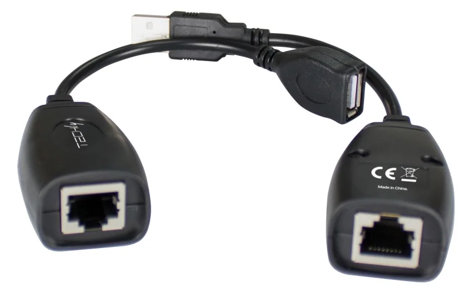 Techly IUSB-EXTENDTY5 - USB - RJ-45 - Schwarz, Ansicht 3