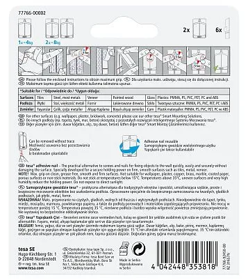 Tesa Powerstrips - Selbstklebender Haken - weiß (Packung mit 2), Ansicht 4