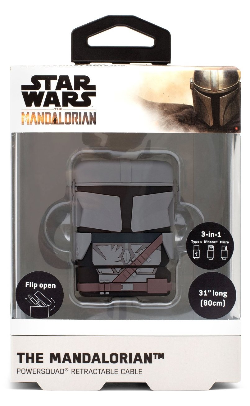 Thumbs Up PowerSquad The Mandalorian - 0,6 m - USB A - USB C/Micro-USB B/Lightning - Schwarz - Grau von LumaTech