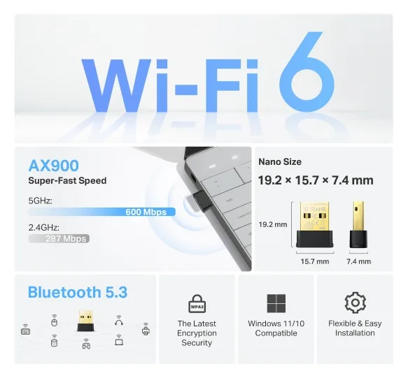 TP-LINK Archer TX10UB Nano V1 - Netzwerkadapter, Ansicht 2