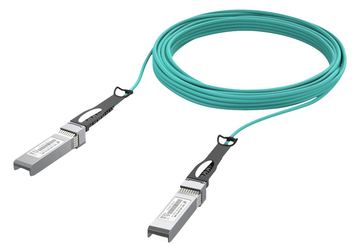 UbiQuiti 10GBase-AOC direct attach cable - SFP+ zu SFP+ - 10 m - 3 mm - Glasfaser - Active Optical Cable (AOC) von LumaTech