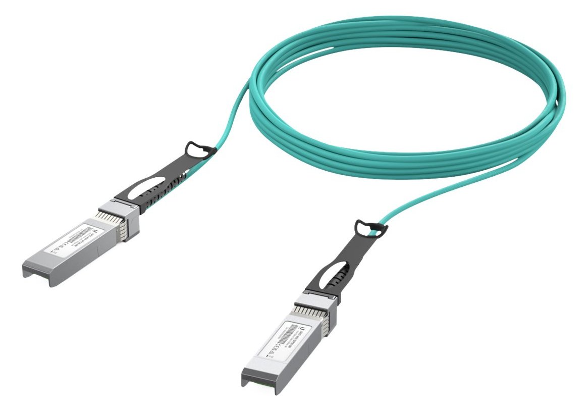 UbiQuiti 10GBase-AOC direct attach cable - SFP+ zu SFP+ - 5 m - 3 mm - Glasfaser - Active Optical Cable (AOC)