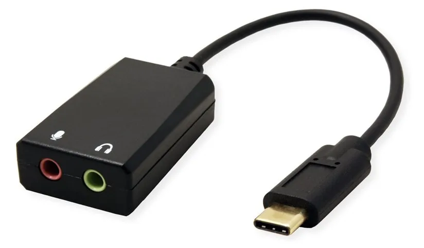 VALUE Audio-Eingangsadapter - USB-C - Schwarz, Ansicht 3
