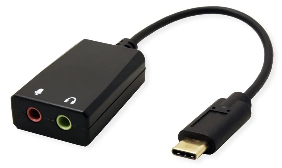 VALUE Audio-Eingangsadapter - USB-C - Schwarz, Ansicht 4