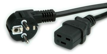 VALUE BACHMANN - Stromkabel - CEE 7/7 (M) zu IEC 60320 C19 von LumaTech