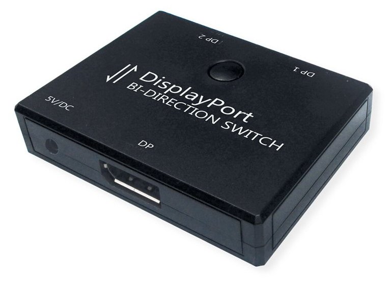 VALUE Bidirekt. 4K-DP-Umschalter 2fach 1 2 und 2 1