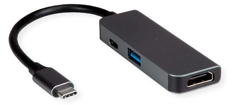 VALUE Display Adapter USB Typ C - HDMI+ 3.2 Gen 1 A+ PD - Adapter - Digital/Daten, Ansicht 2