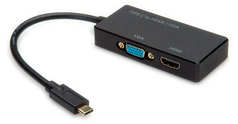 VALUE Externer Videoadapter - USB-C - HDMI, VGA, Ansicht 2