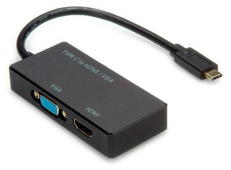 VALUE Externer Videoadapter - USB-C - HDMI, VGA, Ansicht 4