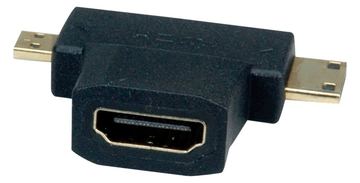 VALUE HDMI-Adapter mit Ethernet - HDMI weiblich zu mini HDMI, mikro HDMI männlich von LumaTech