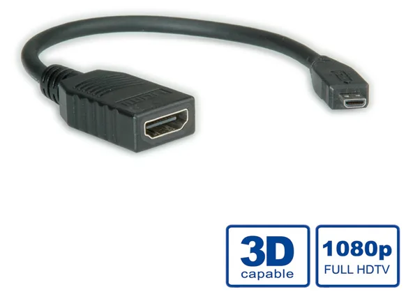 VALUE High Speed - HDMI mit Ethernetkabel - mikro HDMI (M), Ansicht 2