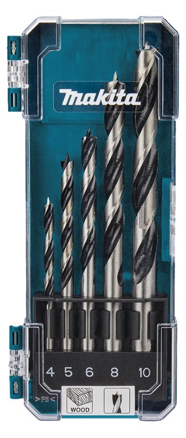 Makita Bohrersatz - für Spanplatte, Sperrholz, Weichholz, Hartholz, furniertes Holz