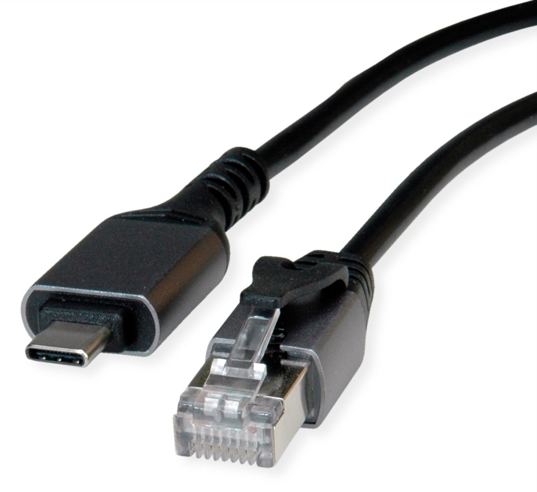 VALUE Konverterkabel USB3.2 Typ C - RJ45 Gigabit Eth. FTP ST/ST 2m - Digital/Daten - Netzwerk von LumaTech
