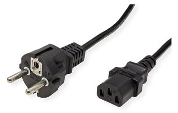 VALUE Netzkabel CEE7/7 gerade+ IEC-C13 gerade 0.6m - Strom/Netzteil - 0,6 m von LumaTech