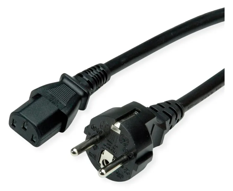 VALUE Netzkabel CEE7/7 gerade+ IEC-C13 gerade 0.6m - Strom/Netzteil - 0,6 m, Ansicht 2