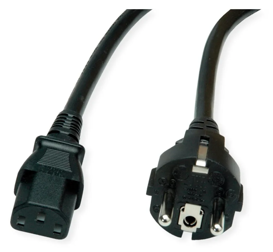 VALUE Netzkabel CEE7/7 gerade+ IEC-C13 gerade 0.6m - Strom/Netzteil - 0,6 m, Ansicht 3