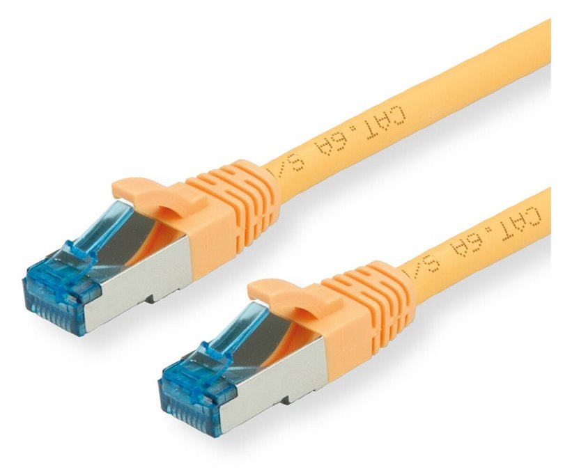 VALUE S/FTP PiMF Patchkabel Kat.6A Kl. EA gelb 0.15m - FTP - PIMF