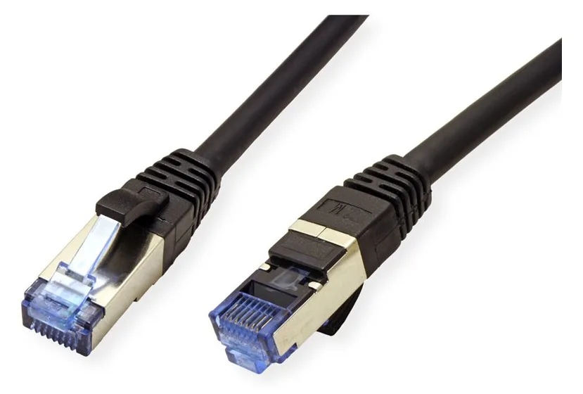 VALUE S/FTP PiMF Patchkabel Kat.6A Kl. EA schwarz 0.15m - FTP - PIMF, Ansicht 2